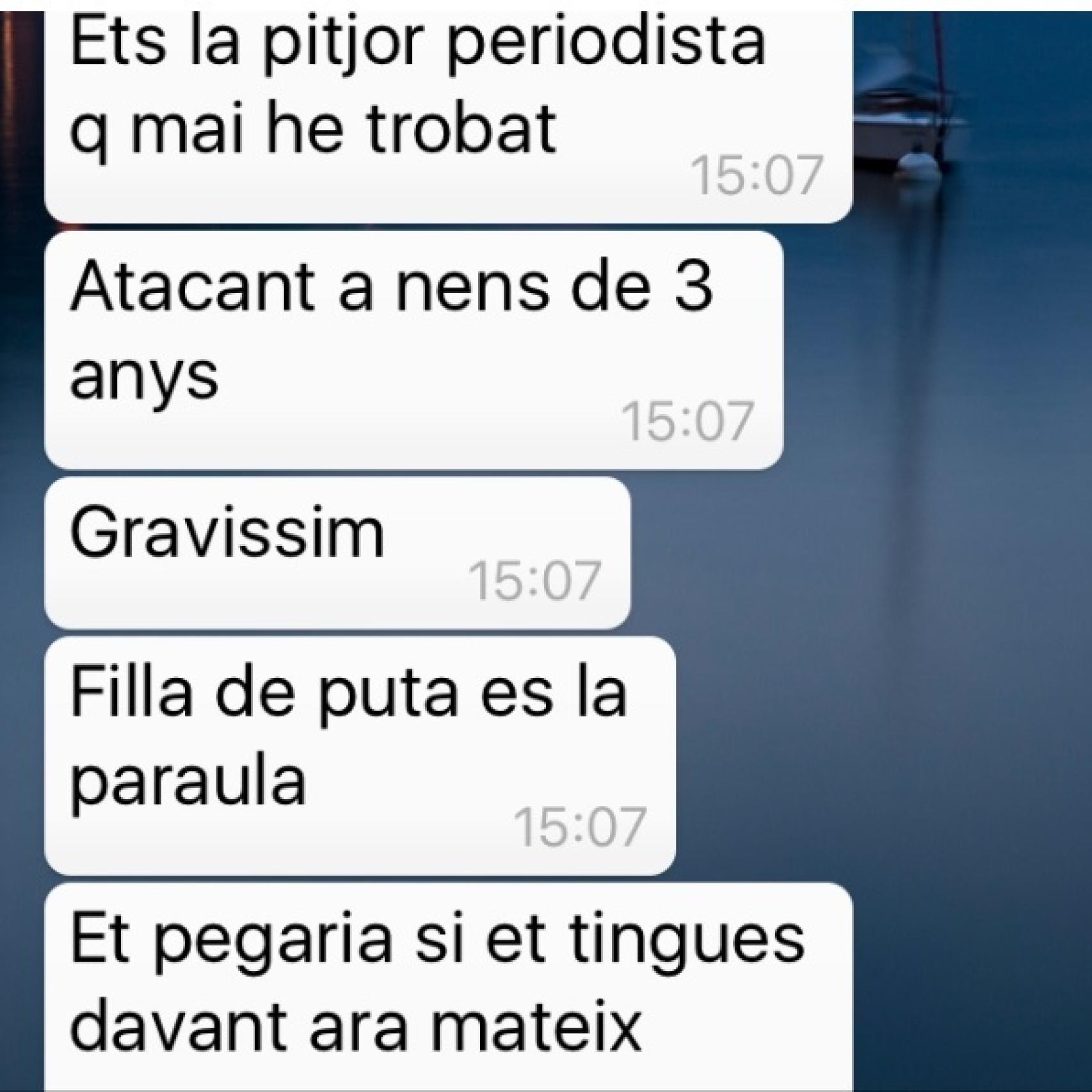 Conversación de Whatsapp entre María Lapiedra y la redactora de EL ESPAÑOL