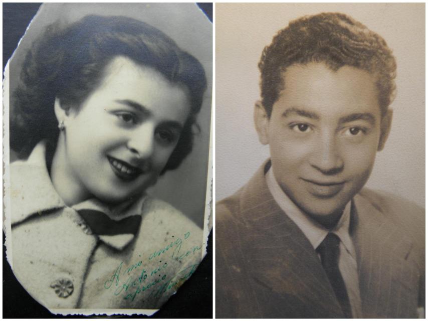 Armenia y Martín en una foto de los años 50.