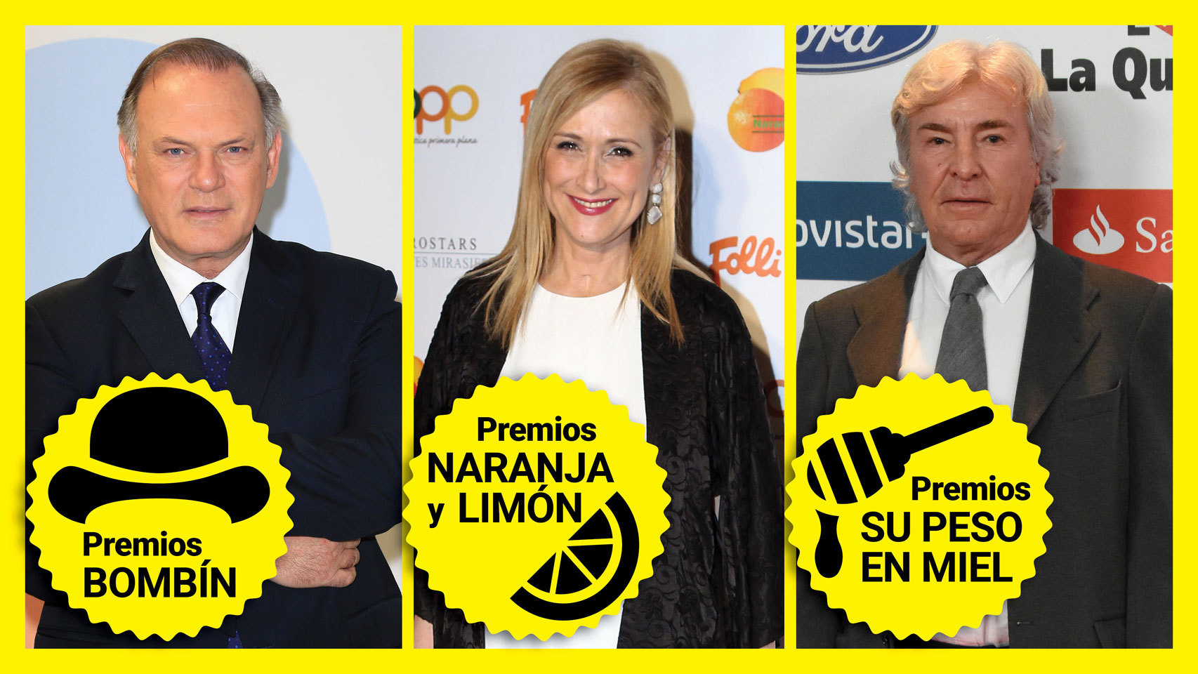 Montaje con Pedro Piqueras, Cristina Cifuentes y Ángel Nieto