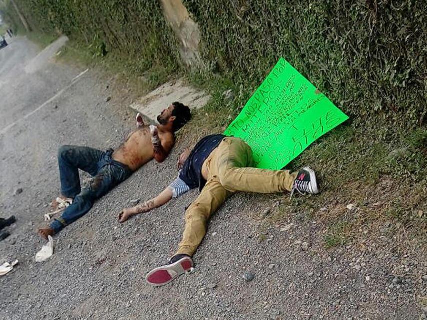 A seis mexicanos les amputaron las extremidades y  les escribieron soy ratero en la frente.