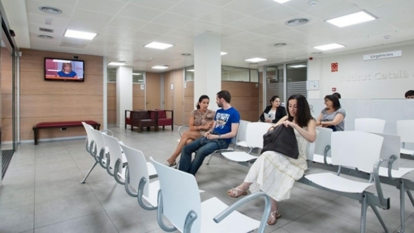 Sala de espera de un hospital.