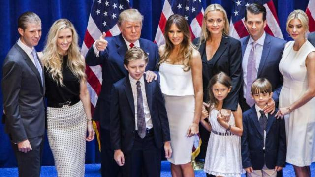 La familia Trump al completo.