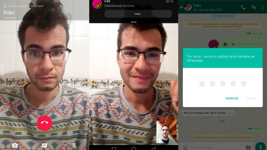 Videollamada WhatsApp.