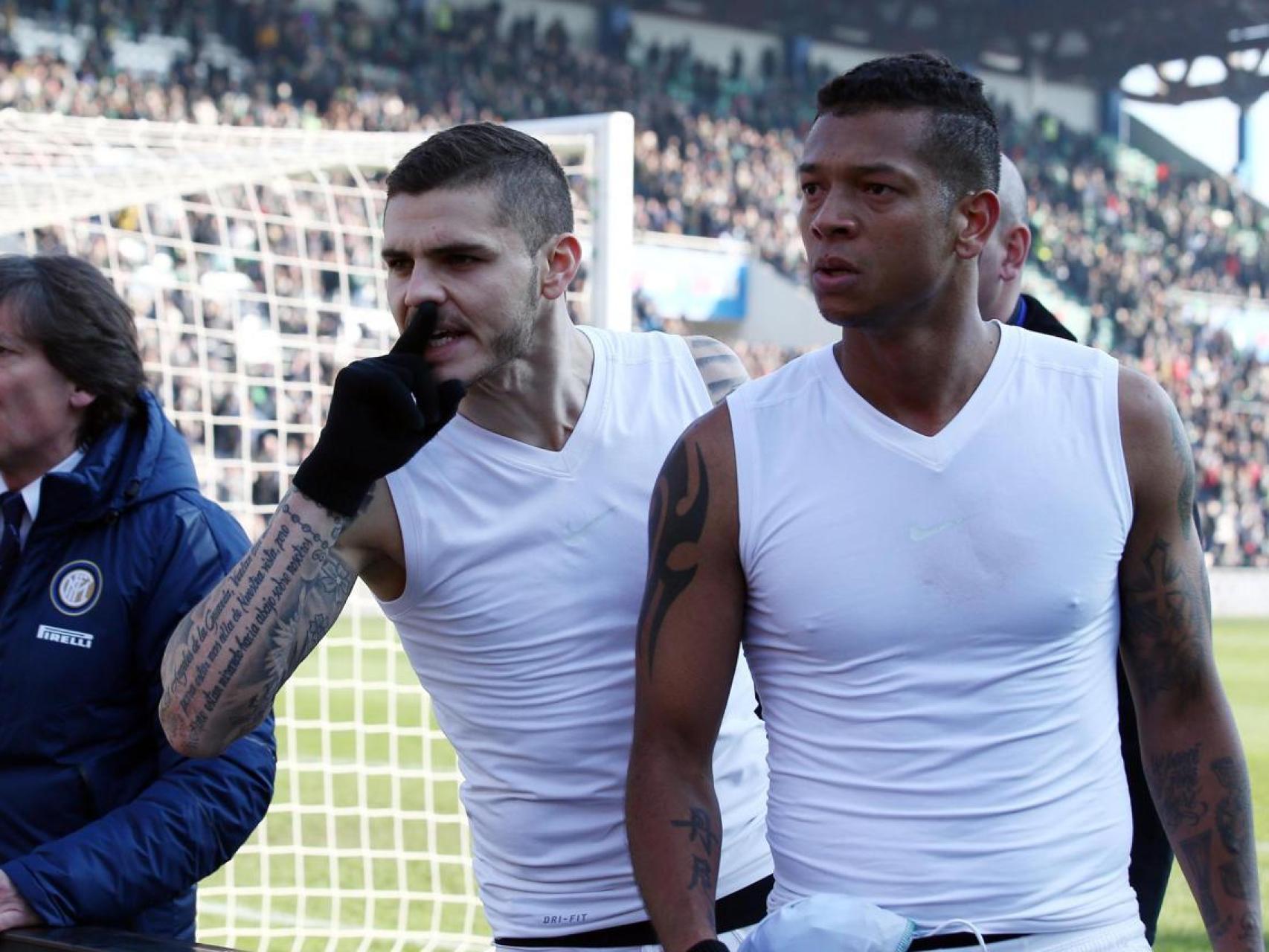 Icardi y el colombiano Guarín ya se enfrentaron a los ultras en 2015.