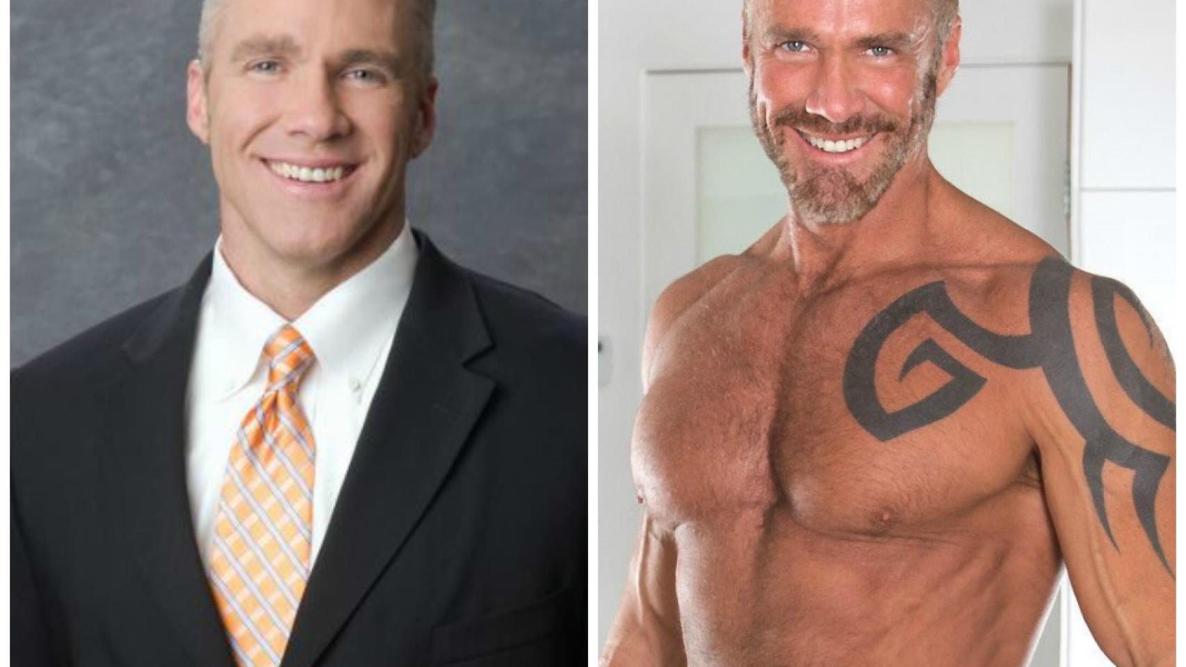 El antes y el después de Jim Walker, ahora conocido como Dallas Steele.