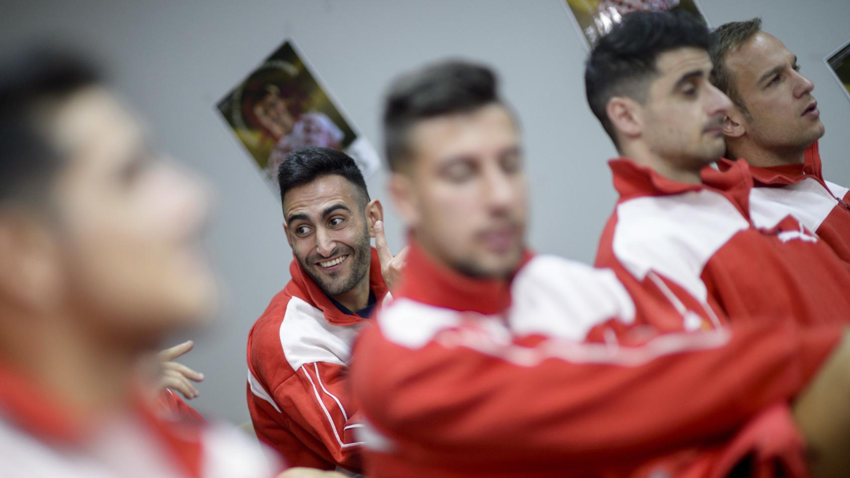 Puente, en una charla técnica de la selección de la selección de Castilla y León.