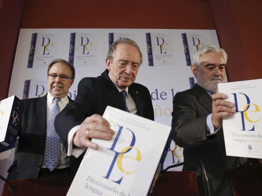 Pedro Álvarez de Miranda, José Manuel Blecua y Darío Villanueva.