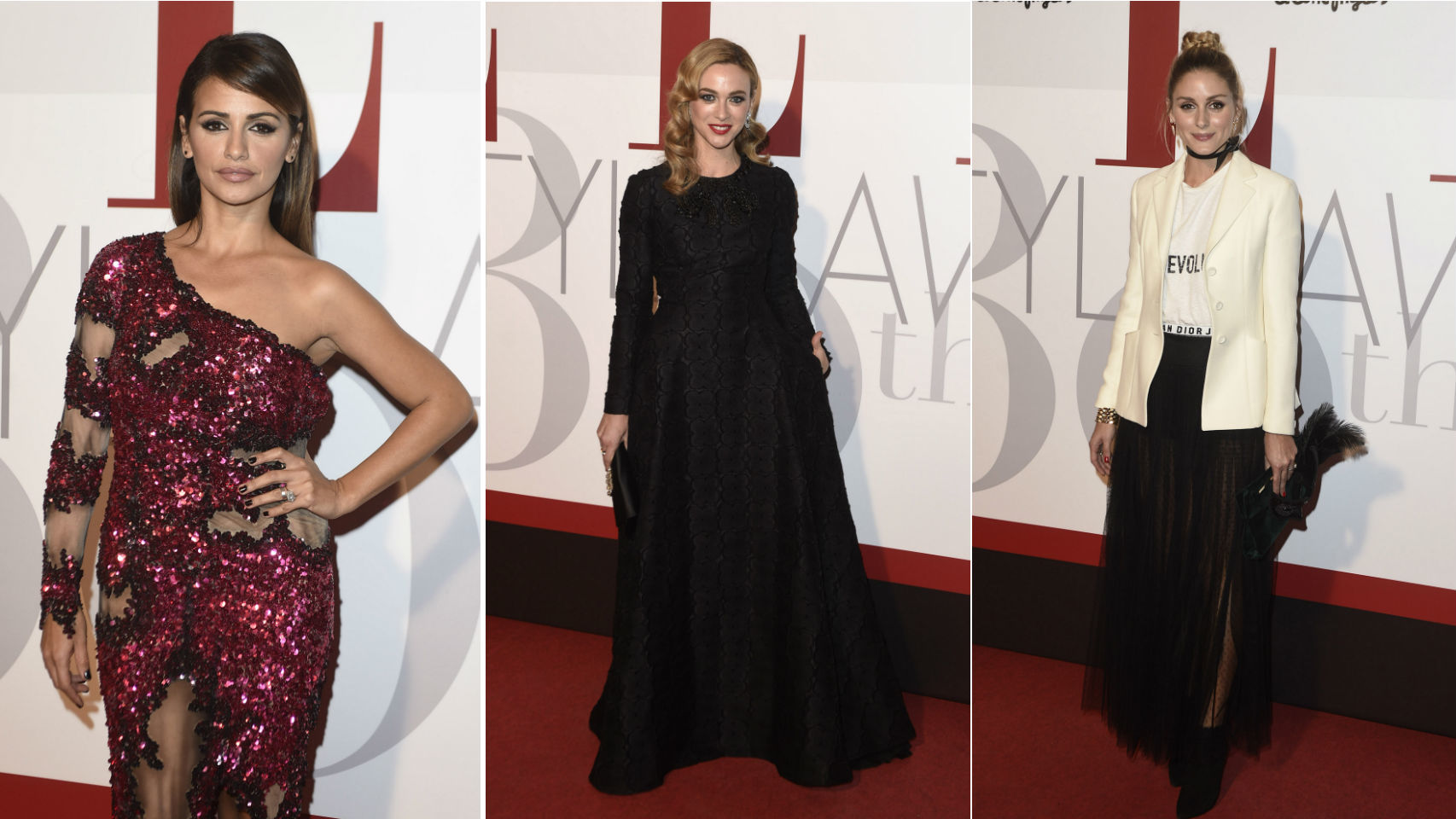 Mónica Cruz (izqda), Marta Hazas y Olivia Palermo (dcha)