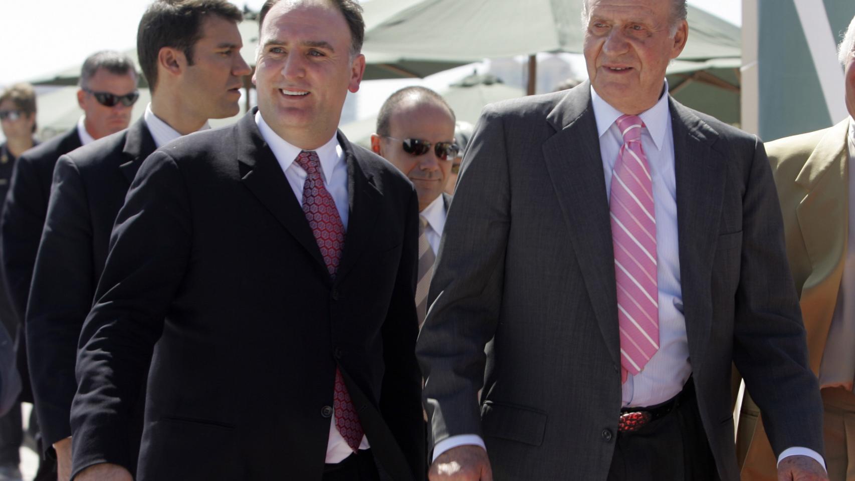 Con el rey Juan Carlos en un festival de alimentación y vino en Miami en 20009