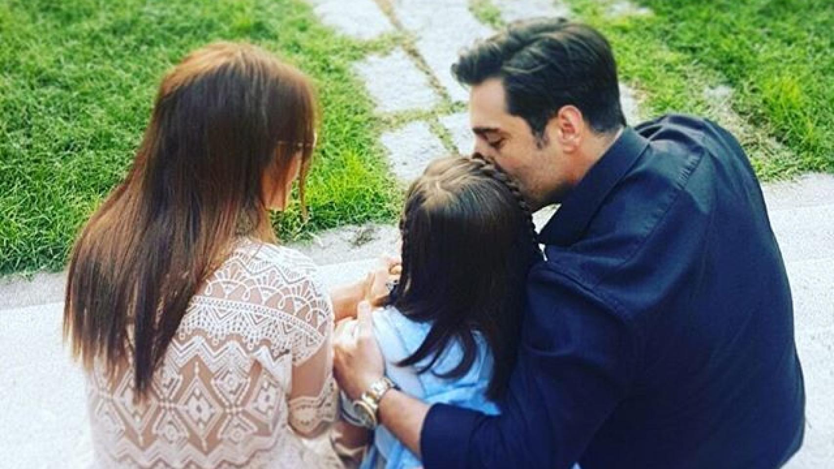 Paula Echevarría, su hija Daniella y David Bustamante