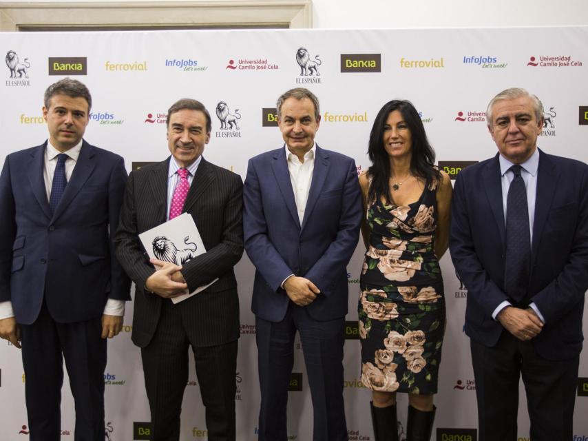 Gómez Frías, Pedro J. Ramírez, José Luis. R. Zapatero, Eva Fernández y Antonio Camuñas.