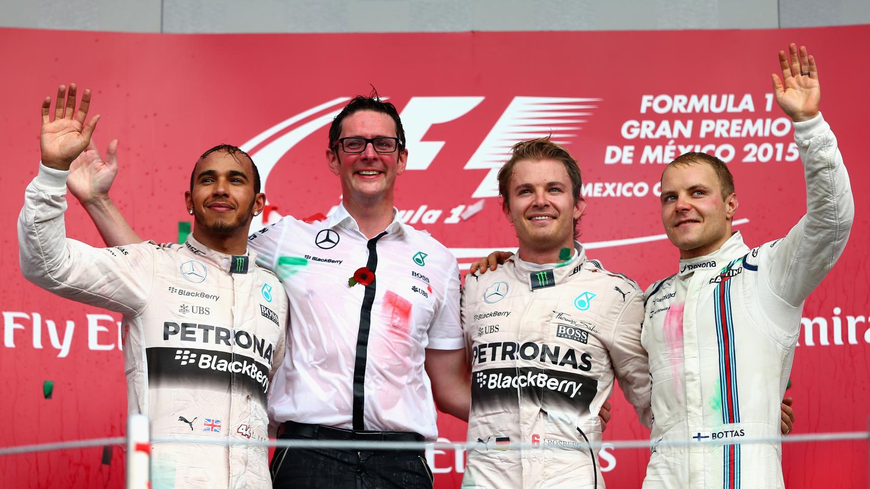 Podio de la carrera mexicana en 2015.
