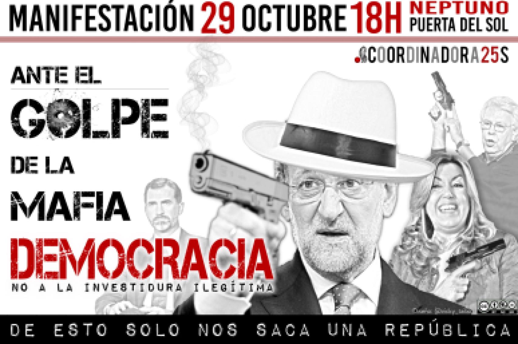 El cartel que anuncia la manifestación.