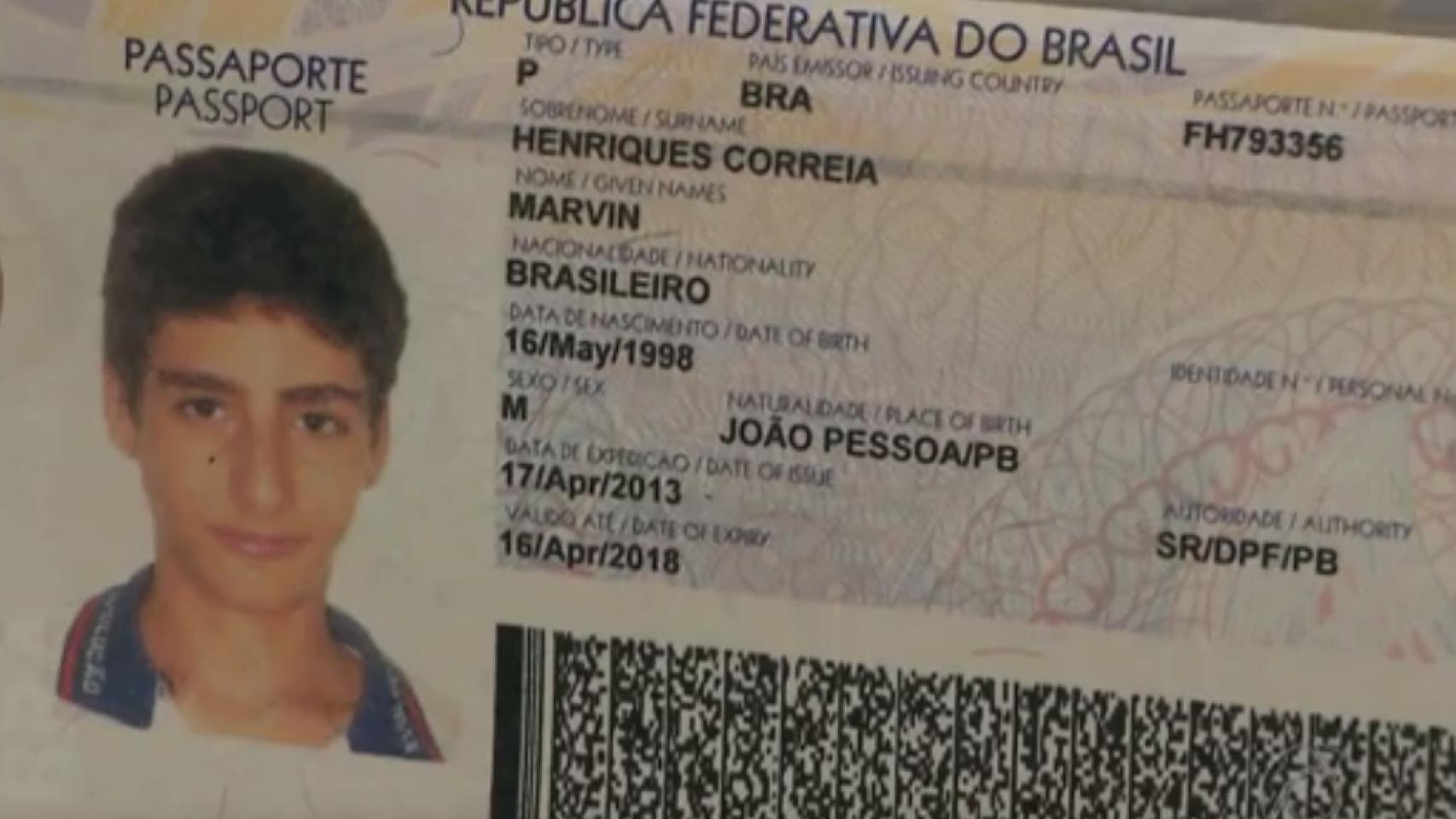 El documento de identificación de Marvin, cómplice del descuartizador de Pioz