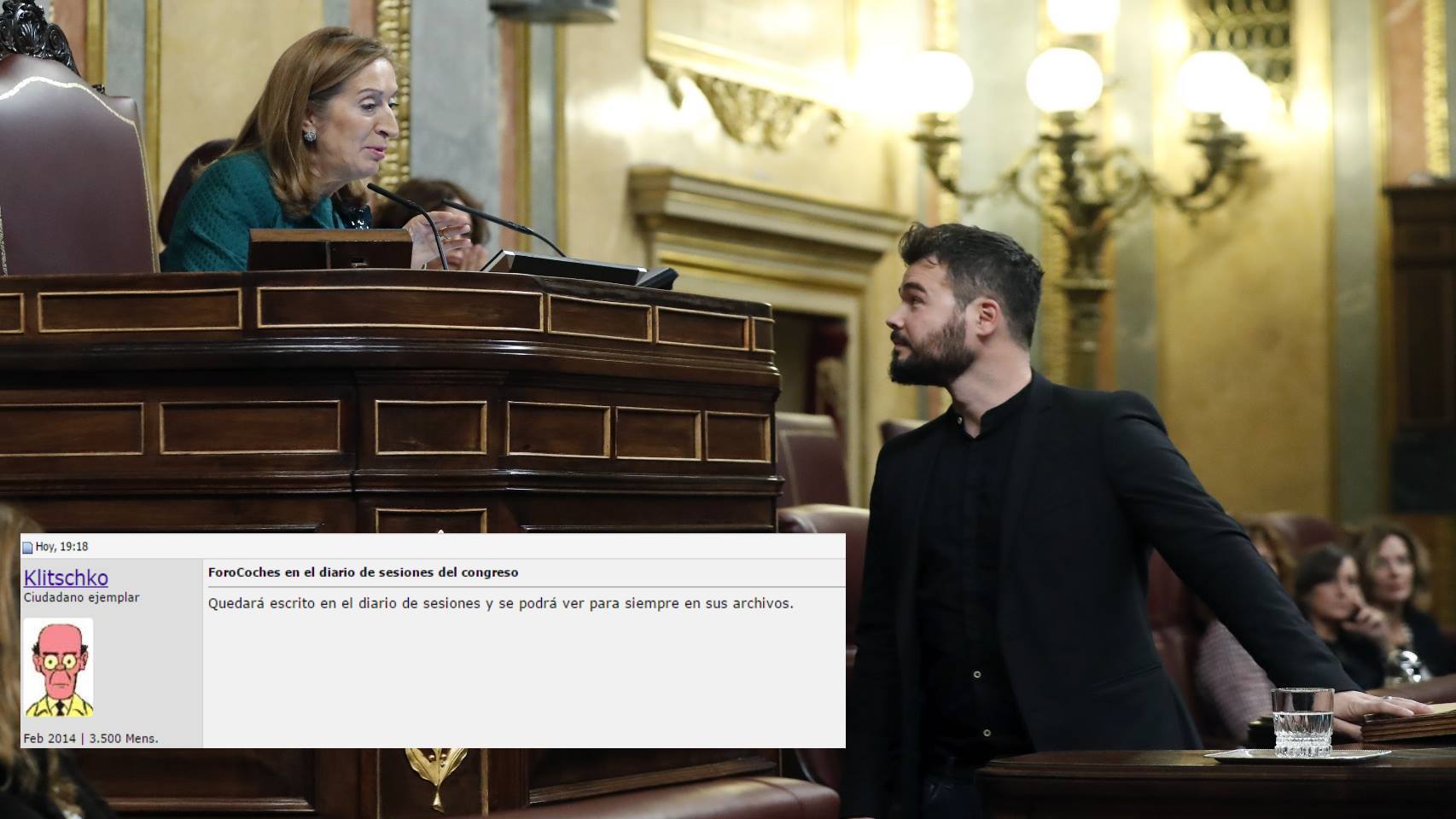 Gabriel Rufián y Ana Pastor