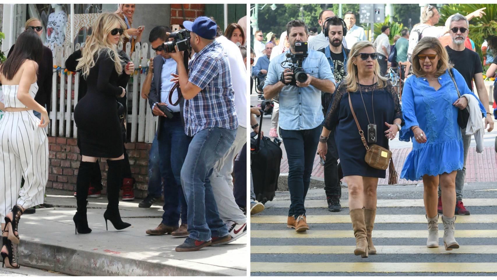 Escena del reality de las Kardashian (izqda) y una del de las Campos (dcha)