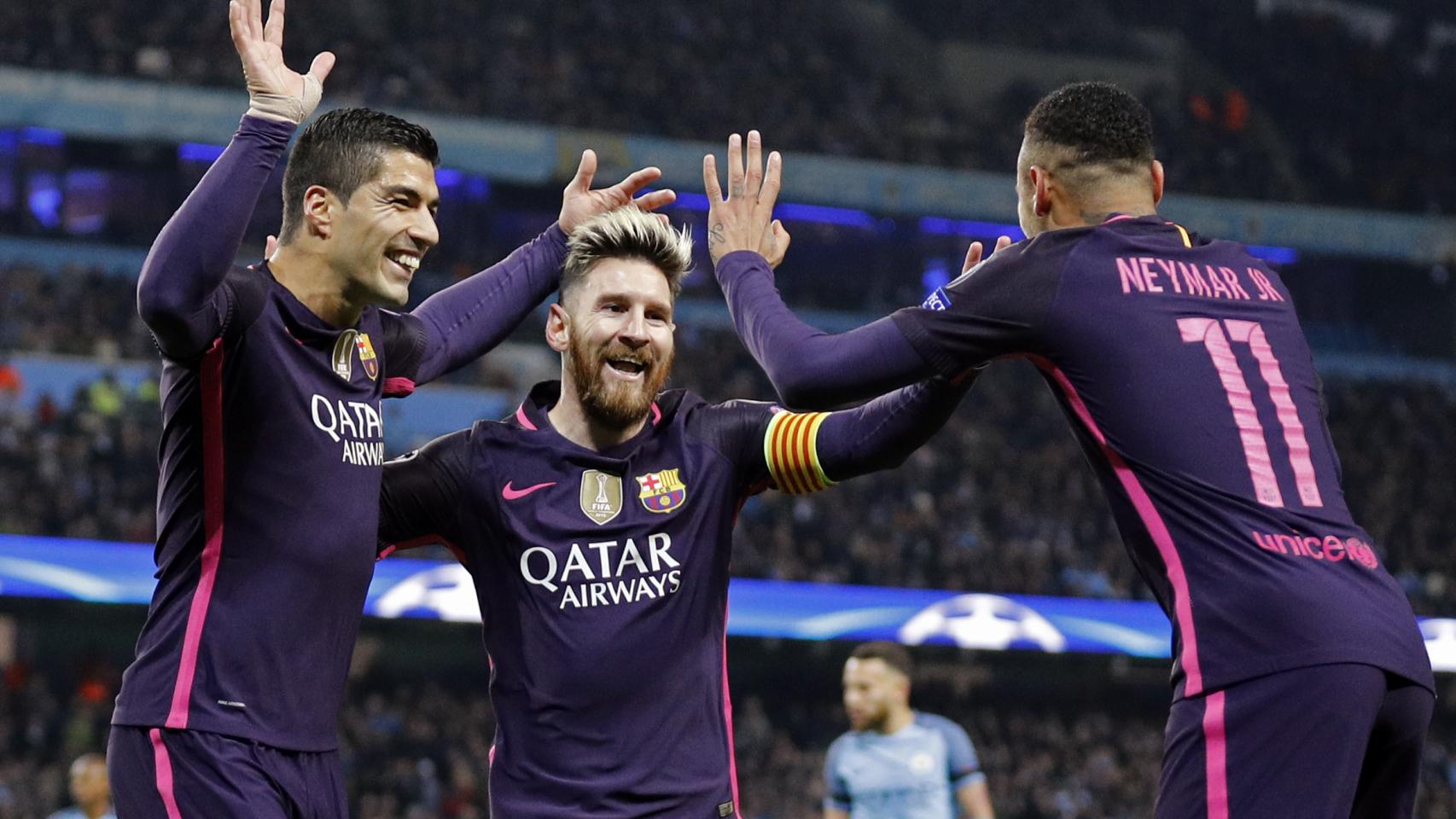 Luis Suárez, Messi y Neymar.