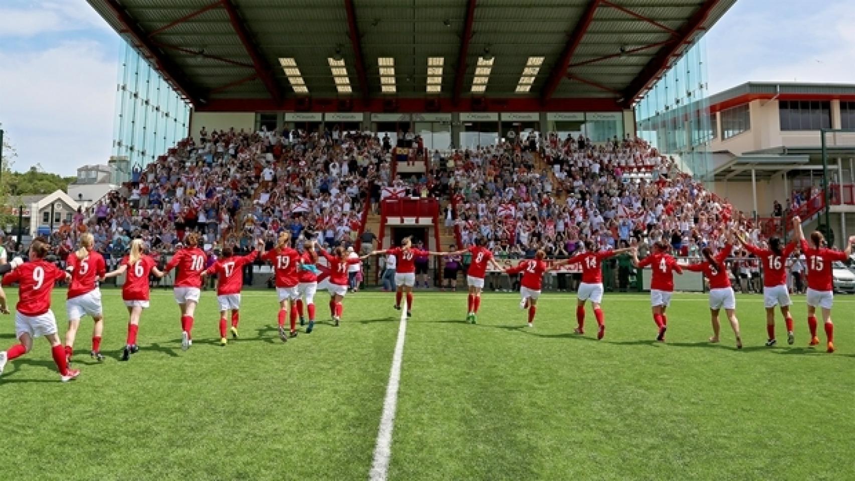 Jugadoras de la selección femenina de Jersey.