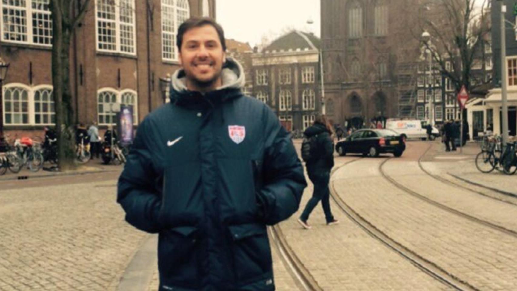 El preparador de porteros Rubén García.