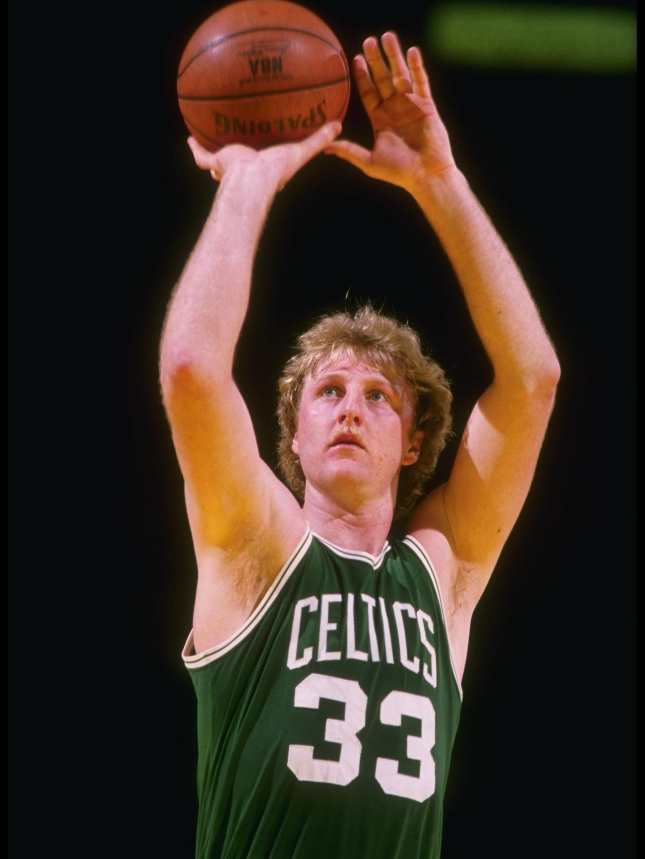Larry Bird en acción.
