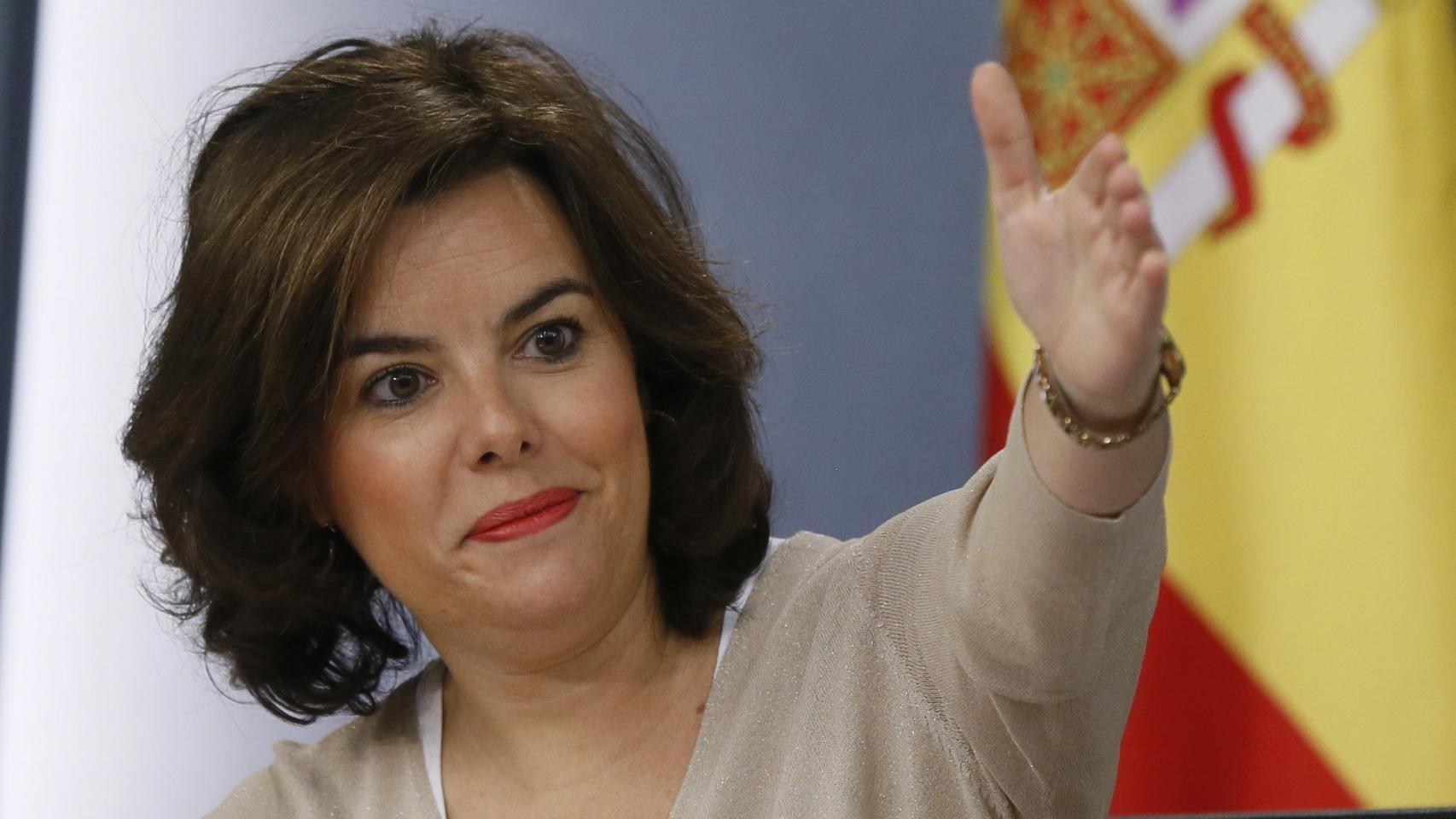 La vicepresidenta del Gobierno, Soraya Sáenz de Santamaría.