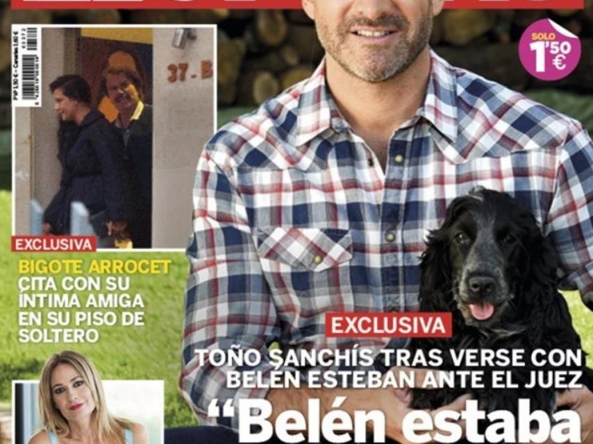 Portada de la revista Lecturas con las imágenes de Bigote y su amiga saliendo del apartamento