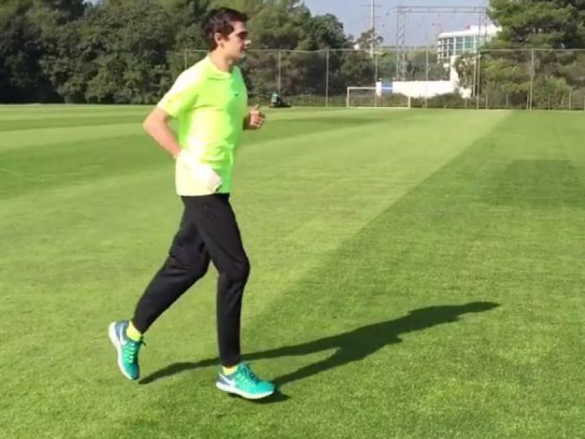 Bruno Hortelano en su regreso a los entrenamientos.