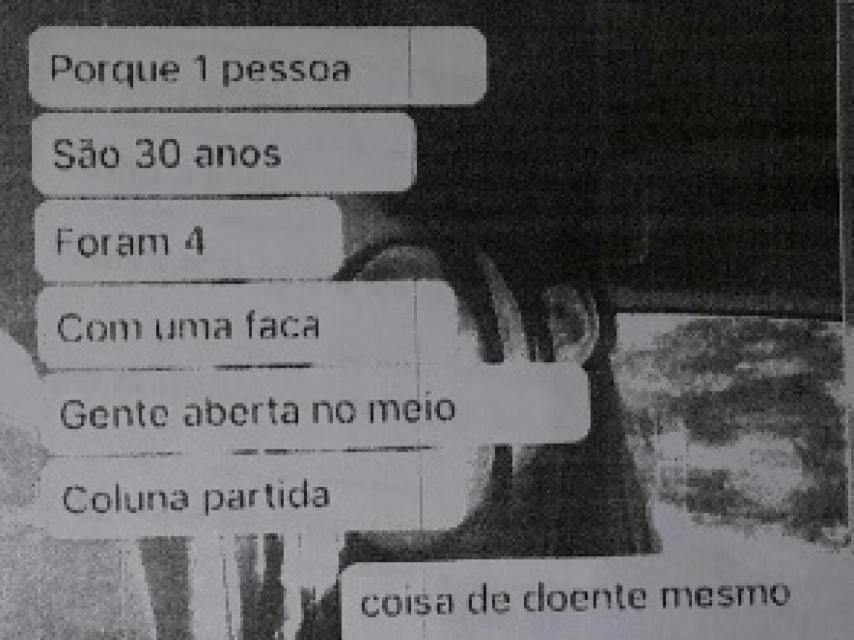 Extracto de conversación de whatsapp entre Marvin y Patrick el día del crimen.