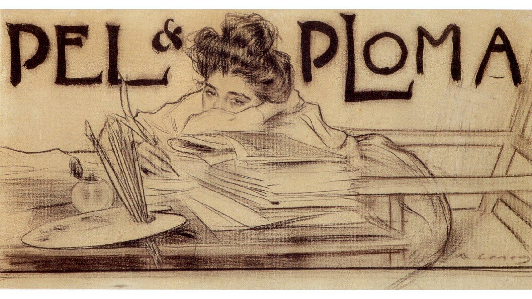 Pinturas de Ramón Casa más edificio y taller del pintor y diseñadora Asunción Batista