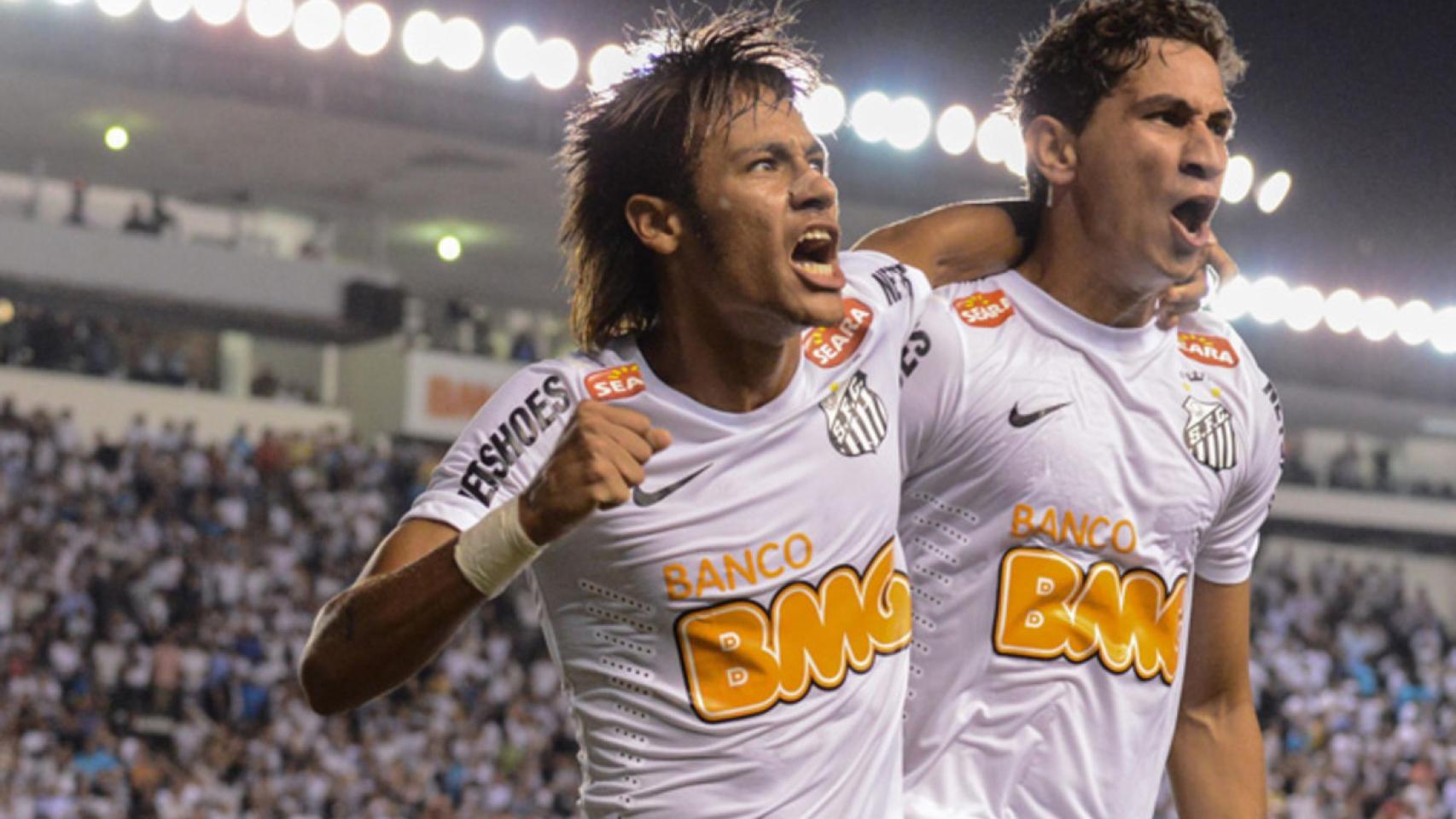 Ganso con Neymar en su etapa en el Santos.