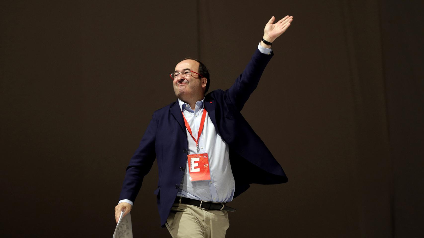 Miquel Iceta, durante el Congreso Nacional del PSC en Barcelona.