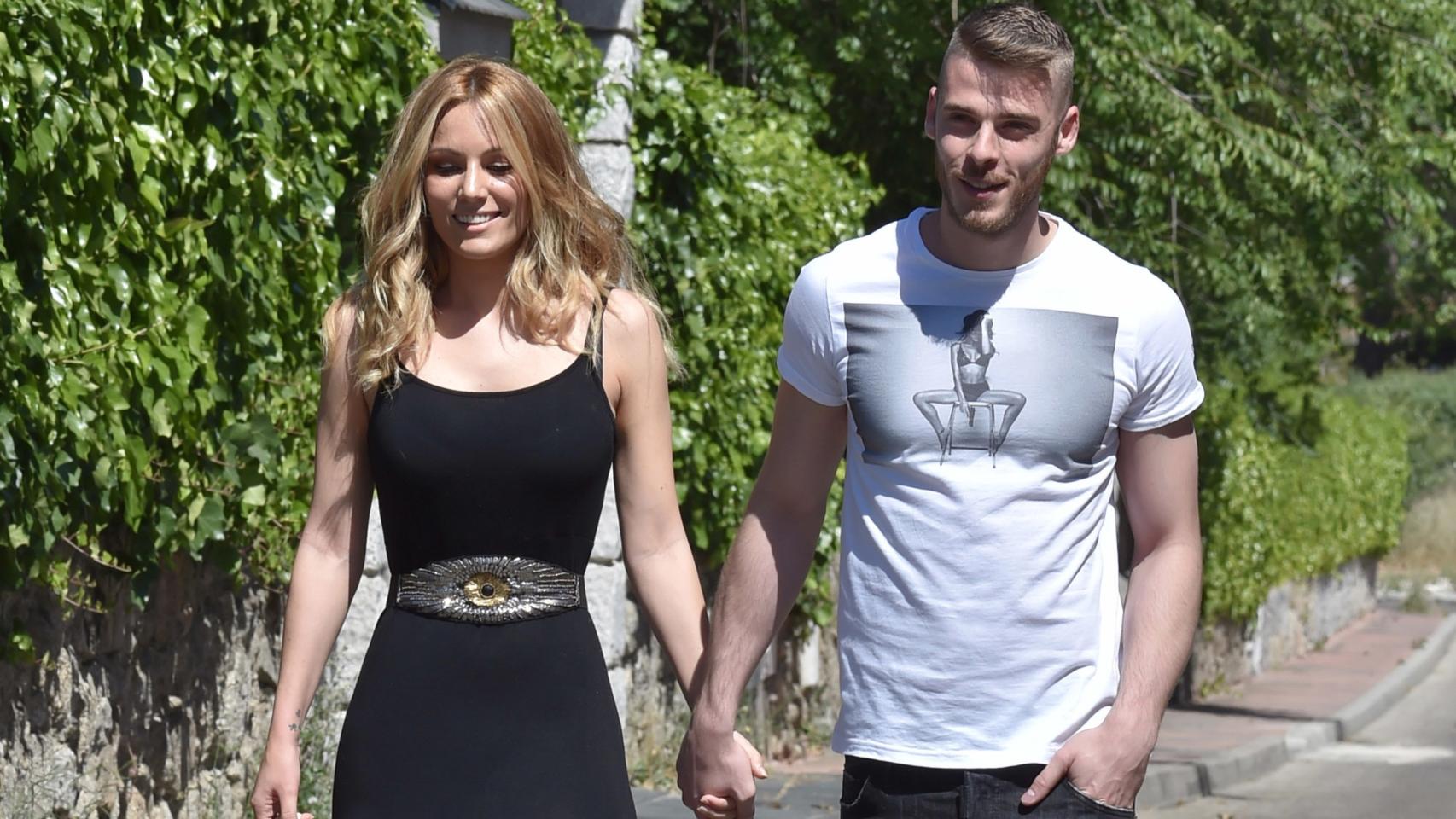 Edurne y De Gea, paseando por las calles de Madrid hace unos meses.