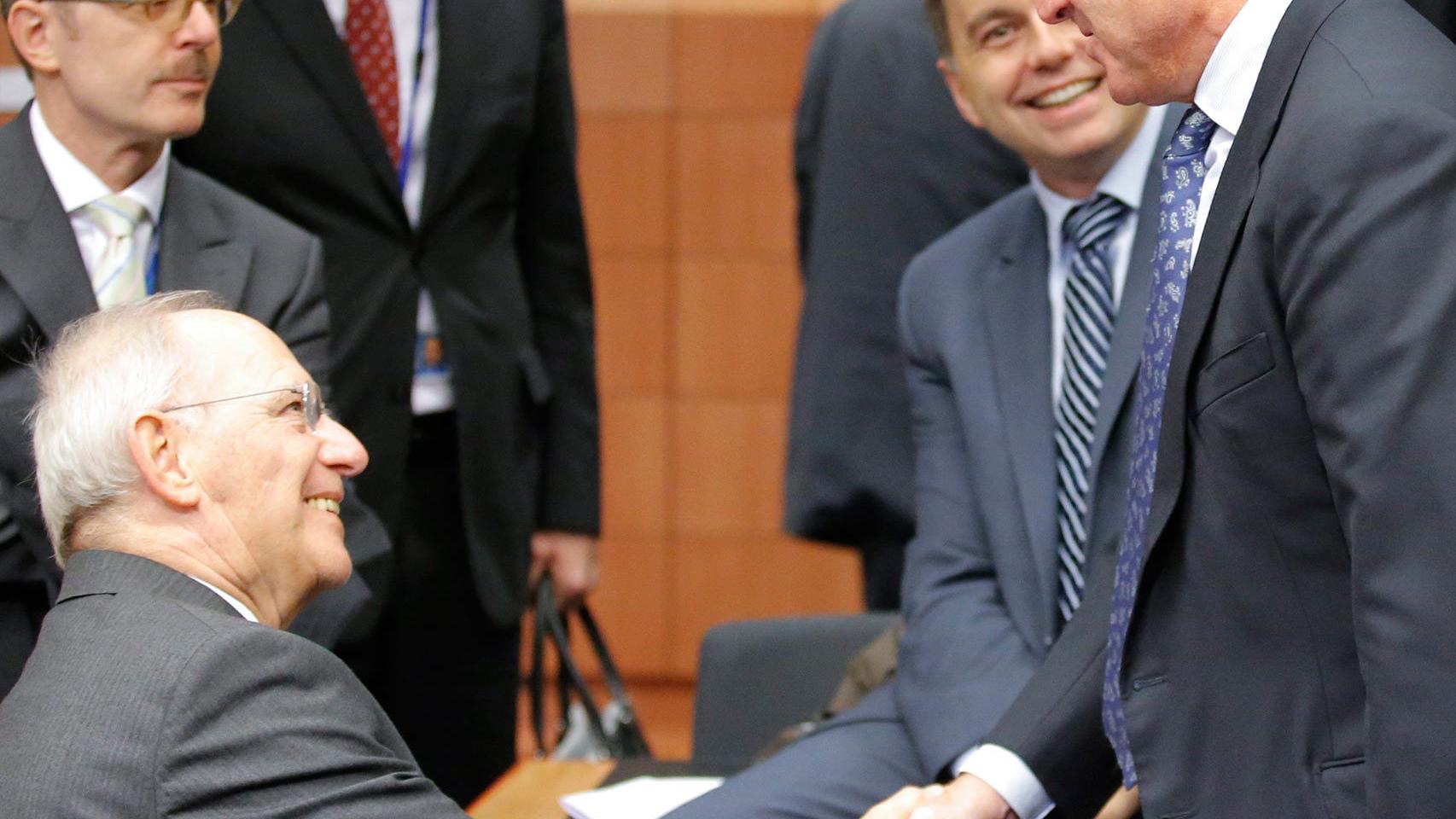 Guindos y Schäuble, en Bruselas.
