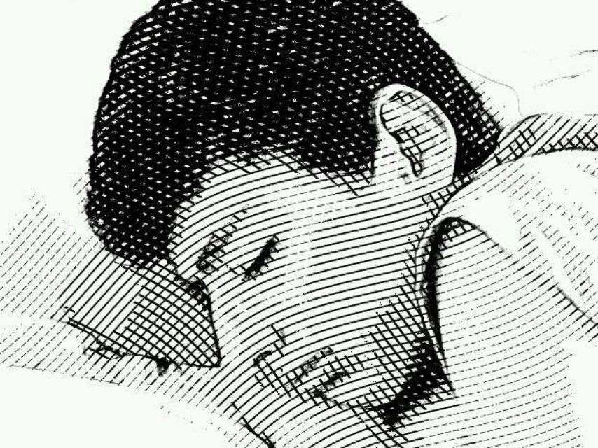 Foto de Marvin durmiendo, cedida por el padre del joven