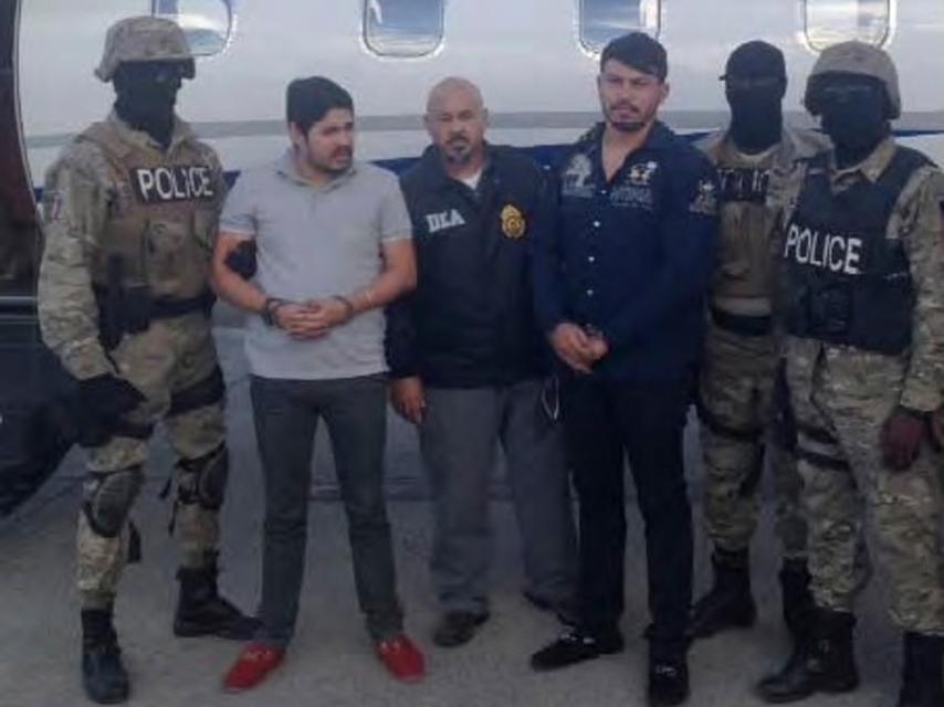 Imagen del momento en que fueron detenidos los sobrinos de Maduro, en Puerto Príncipe.