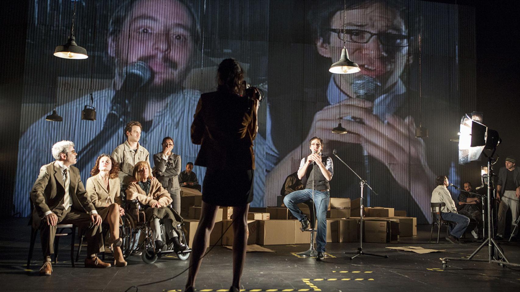 Representación de La resistible ascensión de Arturo Ui.