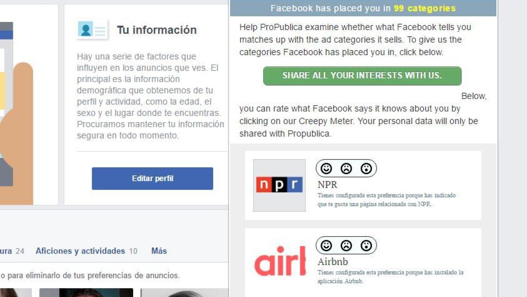 La herramienta para saber qué sabe Facebook de ti.