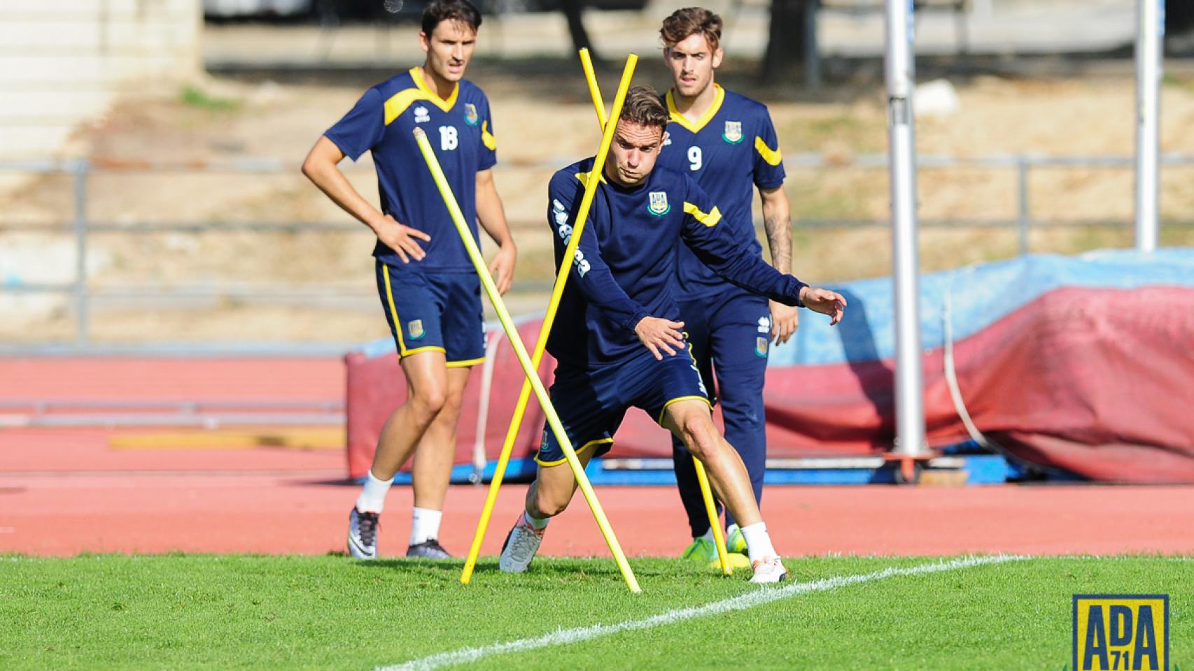 Un entrenamiento del AD Alcorcón.