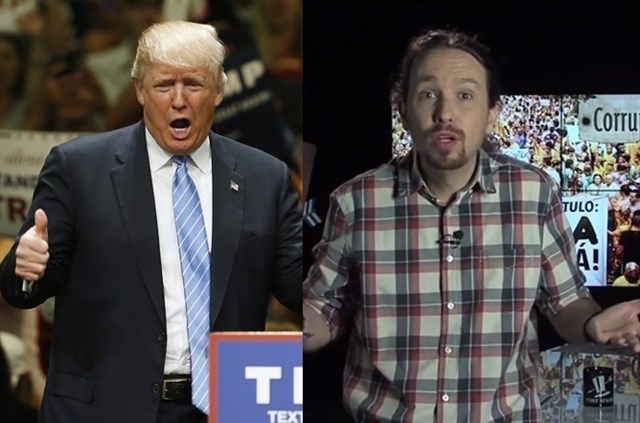 Donald Trump y Pablo Iglesias.