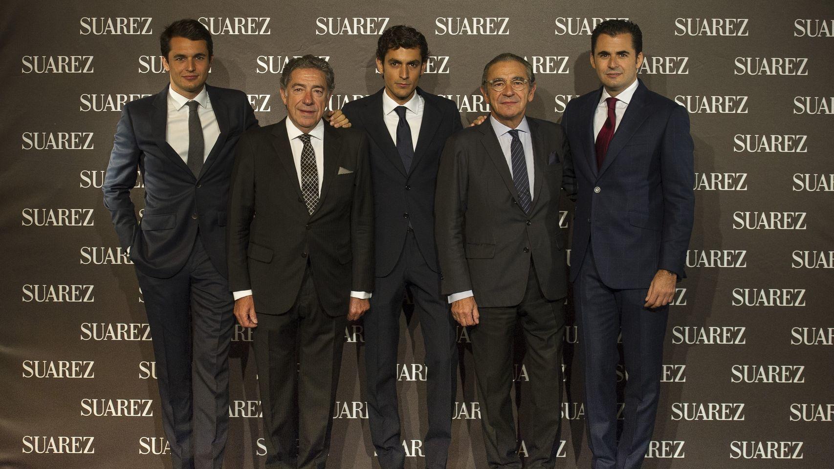 Los Suárez: (de izqda a dcha) Juan, Emiliano, Gabi, Benito y Emiliano Jr.