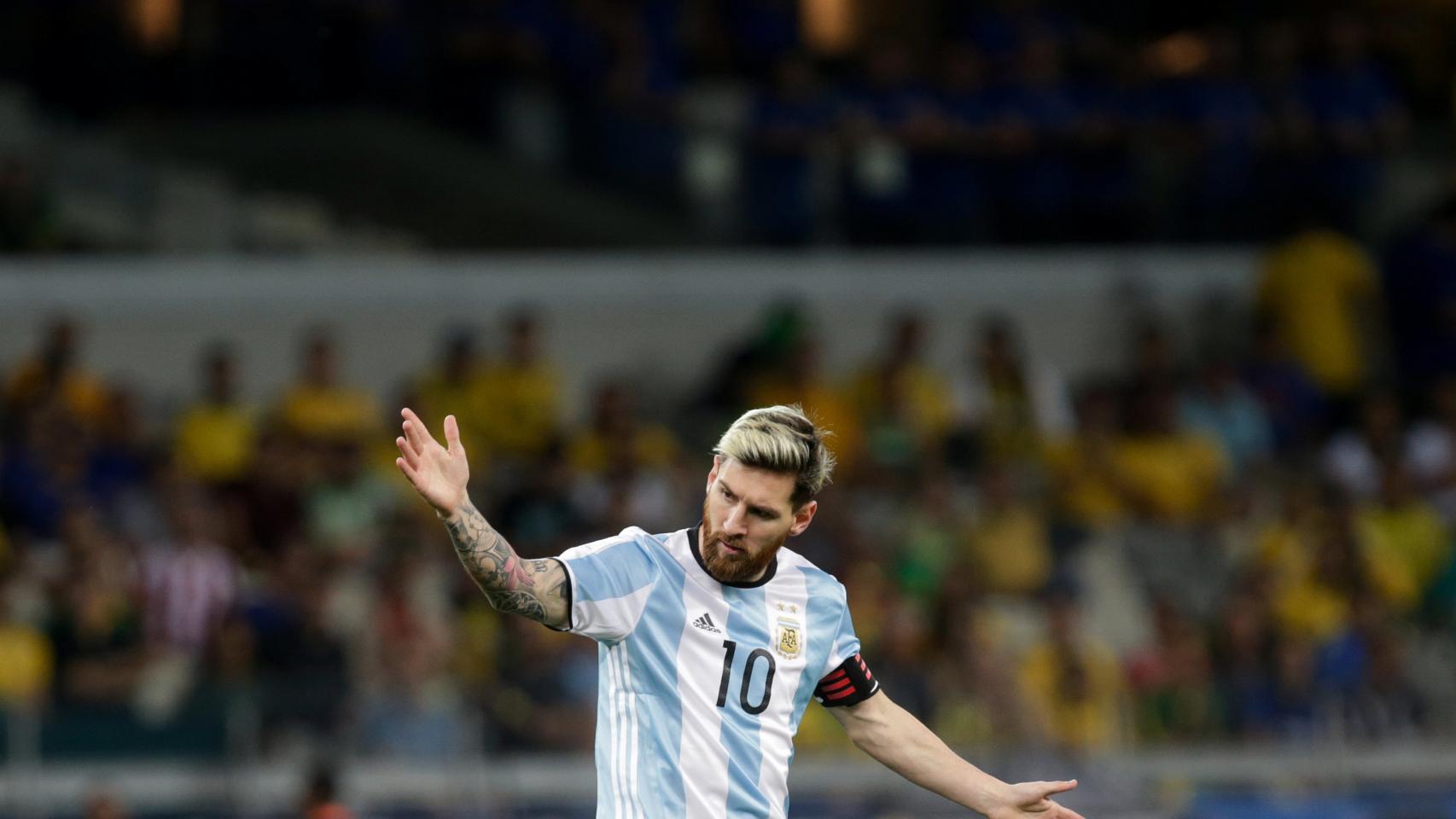 Messi, en el partido ante Brasil.