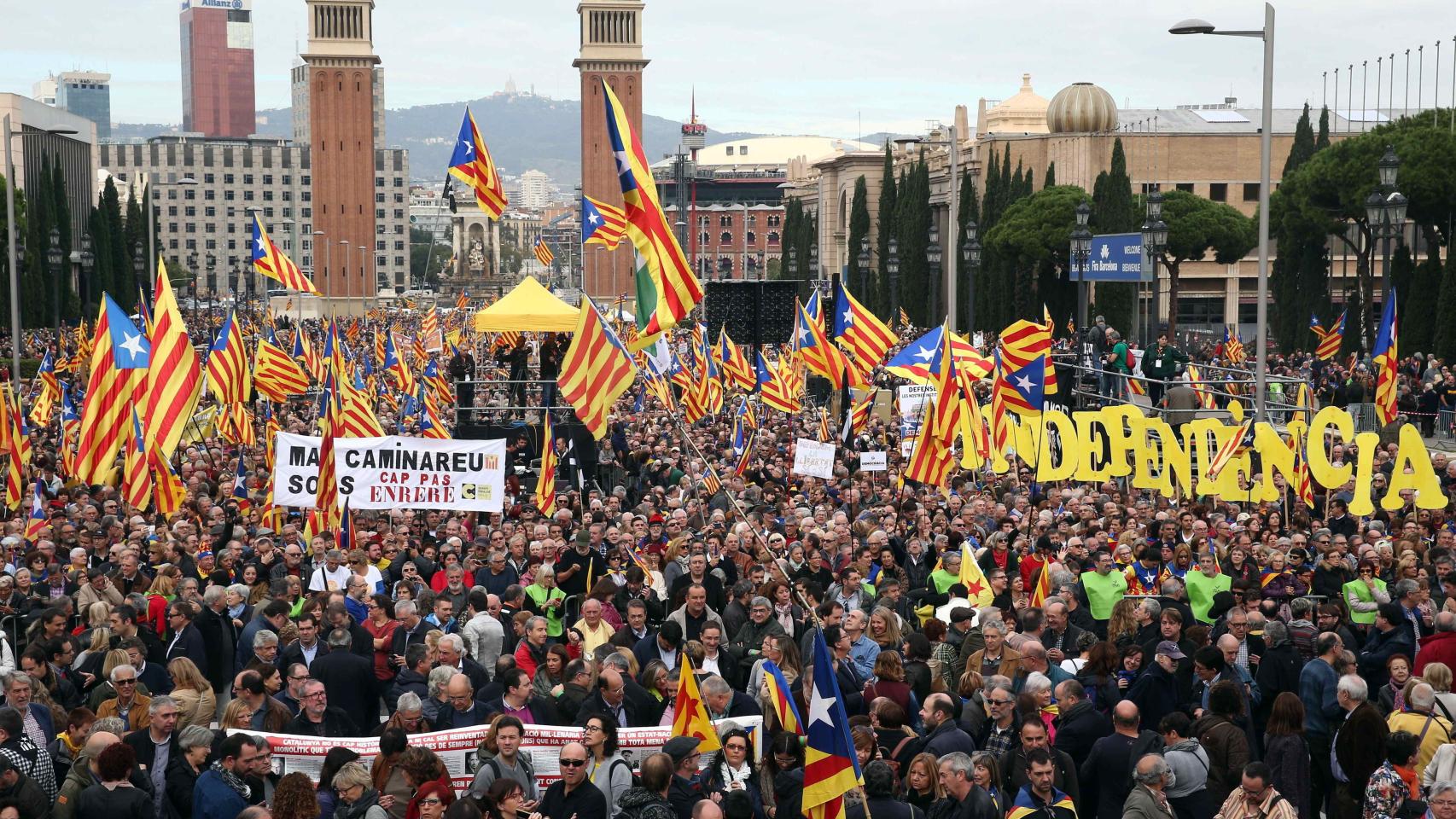 Imagen de la marcha de este domingo en Barcelona.
