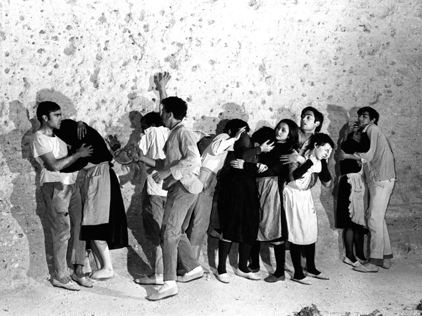 Un momento del montaje de la obra de teatro Oratorio, estrenada en 1969.