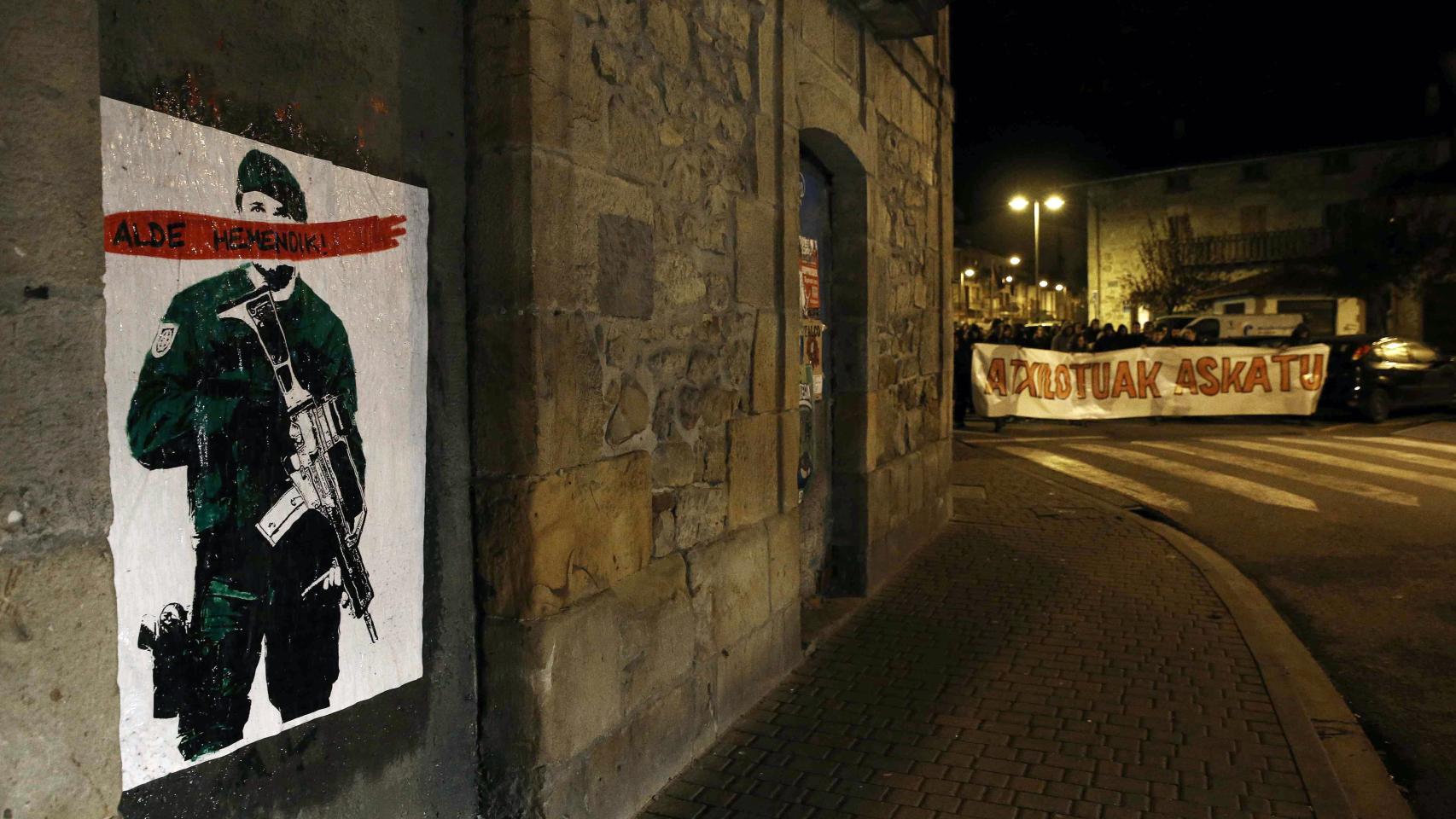 Manifestación en apoyo a los detenidos en Alsasua.