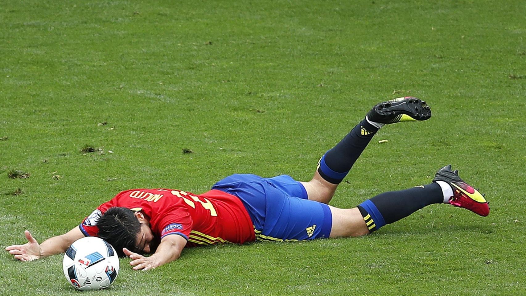 El delantero Nolito, en un partido de la Selección