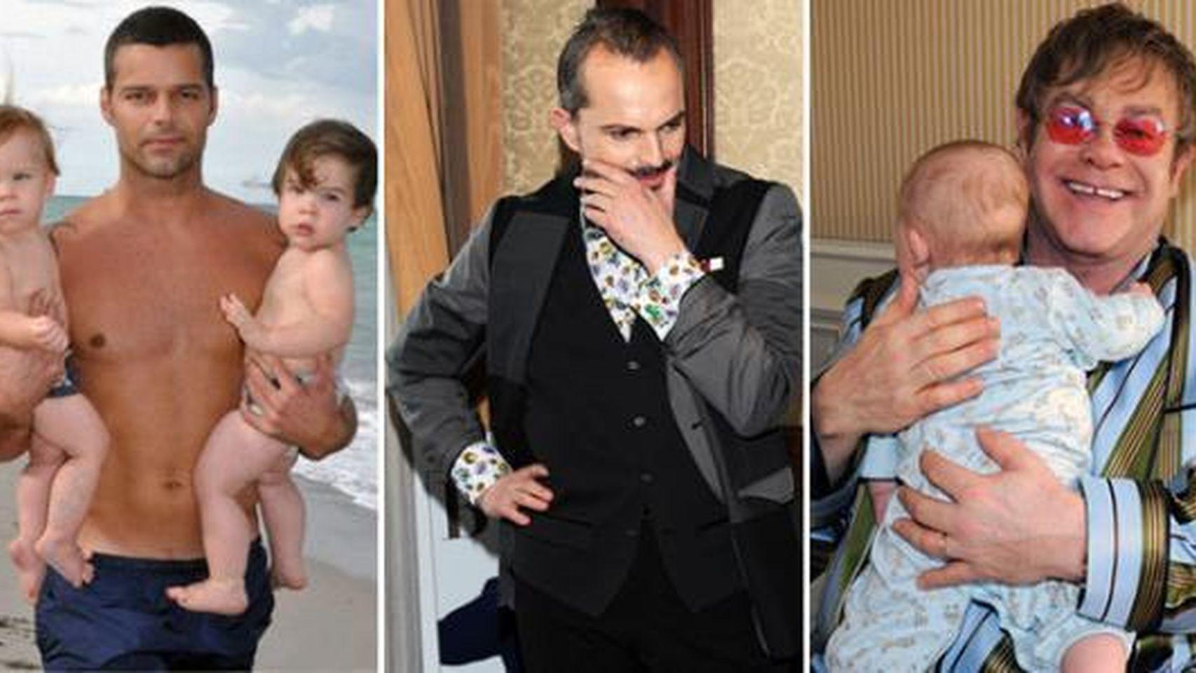 Miguel Bosé, Elton John y Ricky Martin