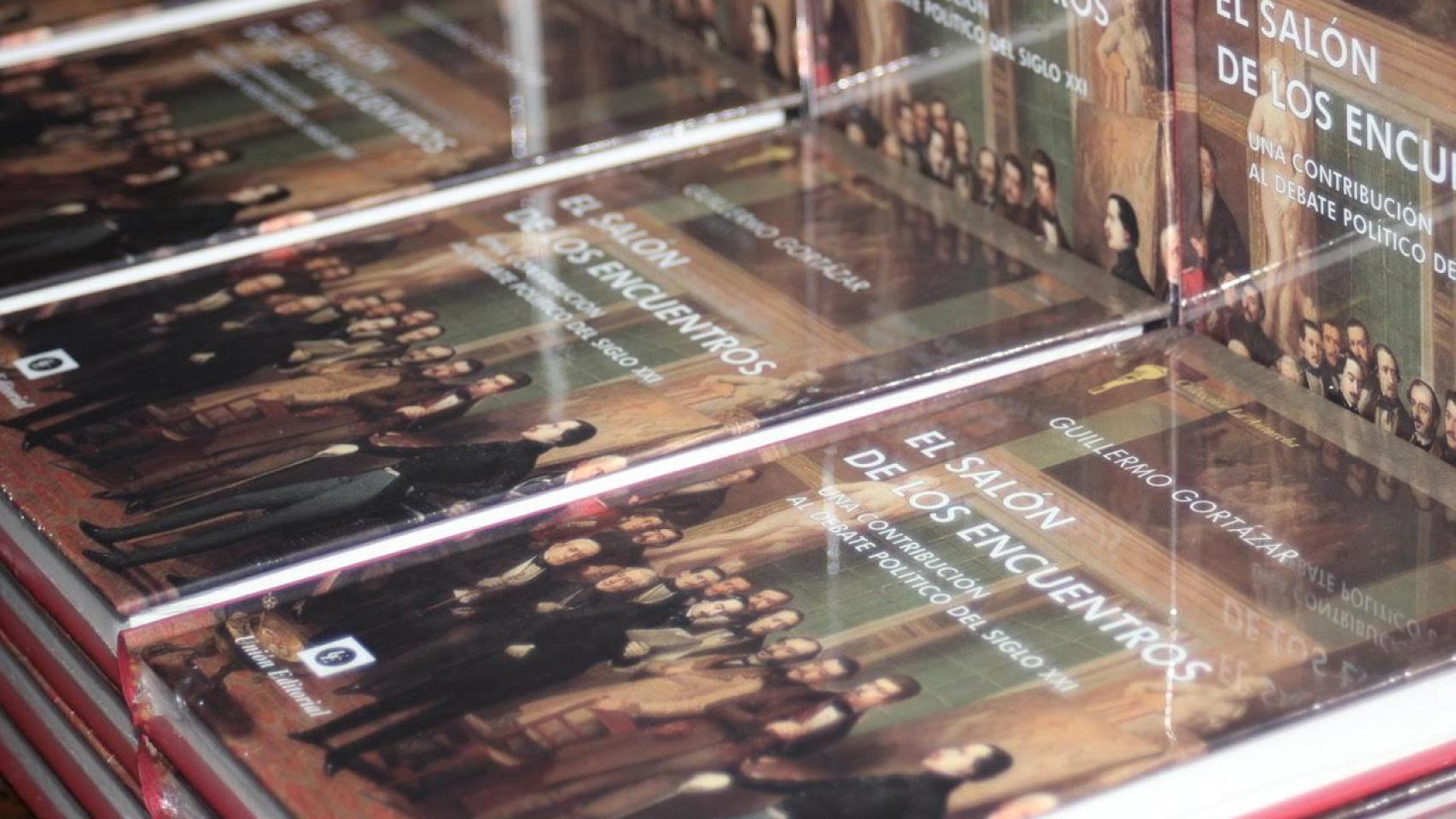 La portada del libro de Gortázar es un fragmento de Esquivel de 1846 donde se representan algunos miembros de la tertulia del Parnasillo.