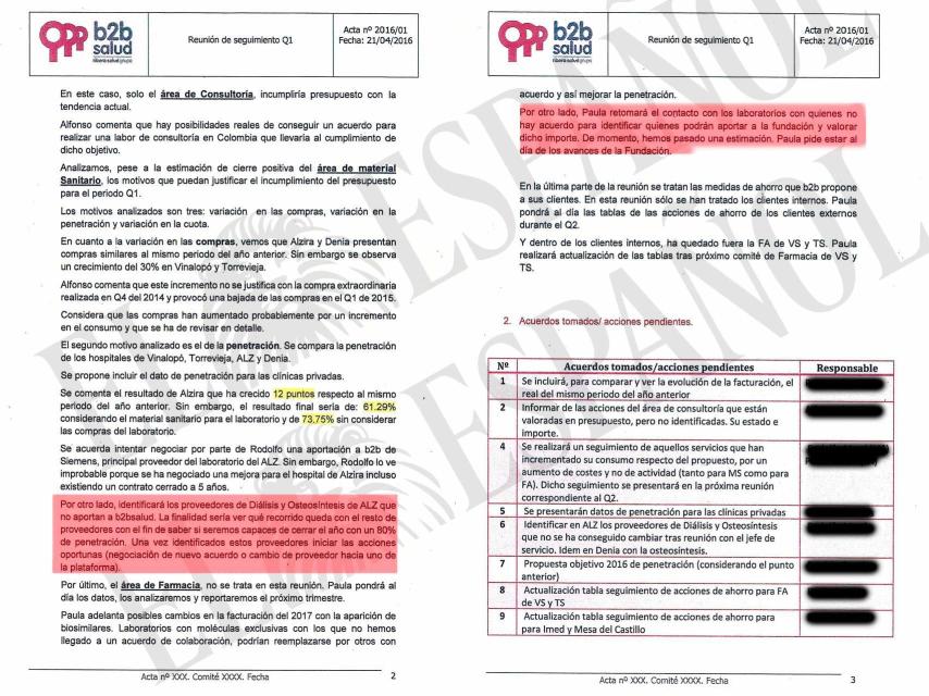 El acta de b2b en el que explica su estrategia.