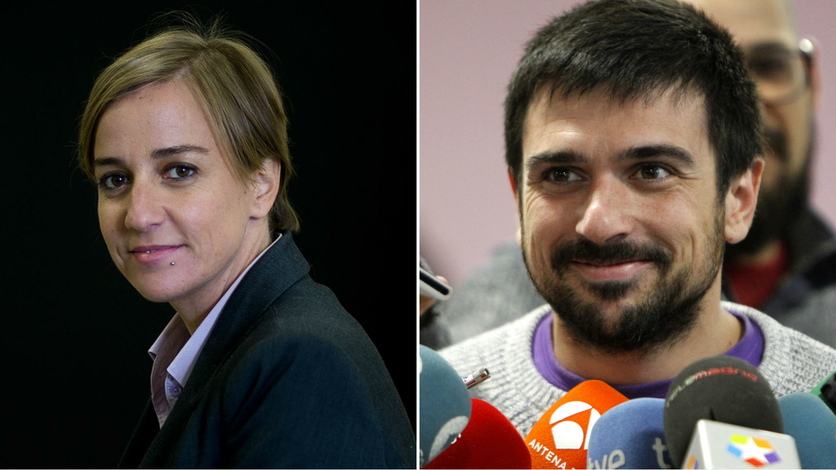 Tania Sánchez y Ramón Espinar.