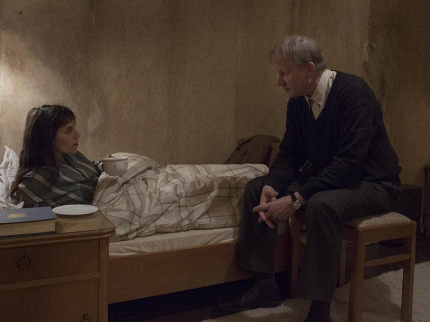 Fotograma de Nymphomaniac, donde la protagonista cuenta su historia a un extraño.